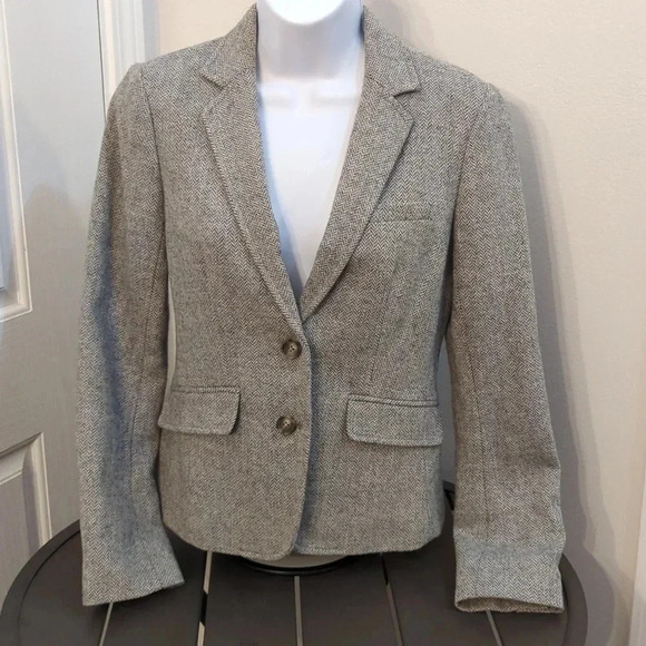 Gap Herringbone wool women's blazer jacket - Picture 2 of 7